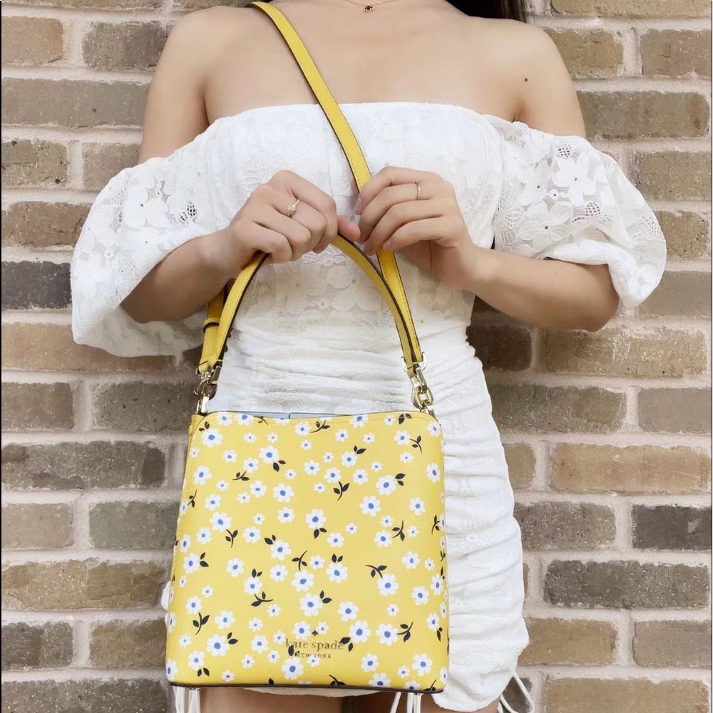 NWT Kate Spade Floral Bucket Bag & Crossbody💞 - Picture 2 of 12